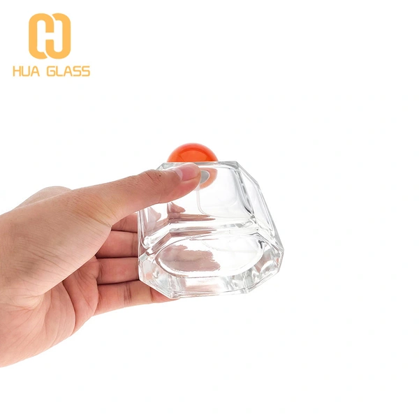 proveedor de china botella de perfume de vidrio de 100 ml con tapa de bola de resina