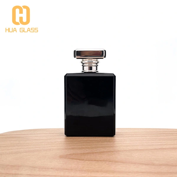 زجاجة عطر شانيل ديزاين 100 مل زجاج أسود zamak غطاء