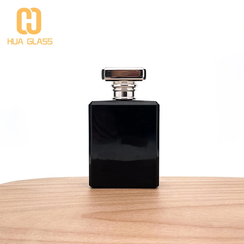 زجاجة عطر شانيل ديزاين 100 مل زجاج أسود zamak غطاء