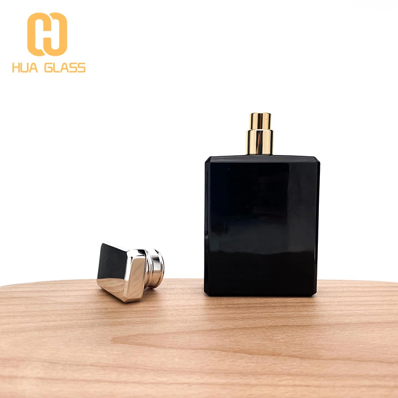 زجاجة عطر شانيل ديزاين 100 مل زجاج أسود zamak غطاء