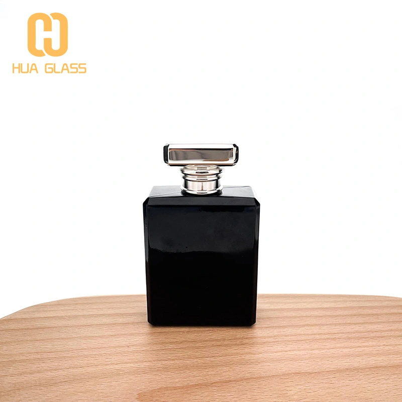 زجاجة عطر شانيل ديزاين 100 مل زجاج أسود zamak غطاء