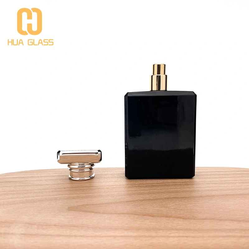 زجاجة عطر شانيل ديزاين 100 مل زجاج أسود zamak غطاء