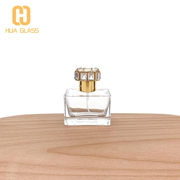 زجاجة عطر 30 مل زجاجة عطر تجعيد مع غطاء سبائك الزنك الماس