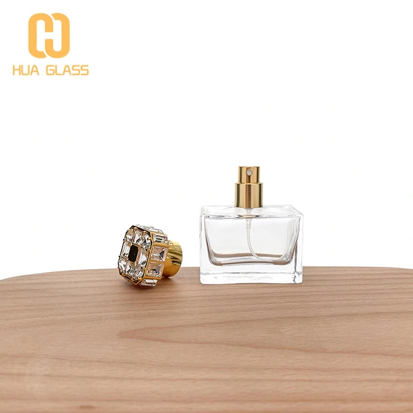 زجاجة عطر 30 مل زجاجة عطر تجعيد مع غطاء سبائك الزنك الماس