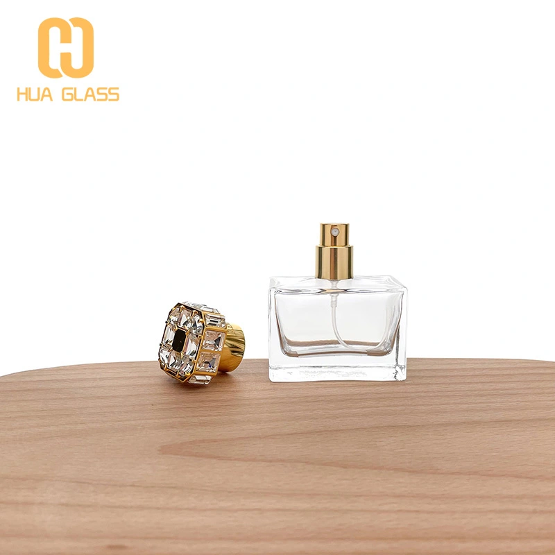 زجاجة عطر 30 مل زجاجة عطر تجعيد مع غطاء سبائك الزنك الماس  