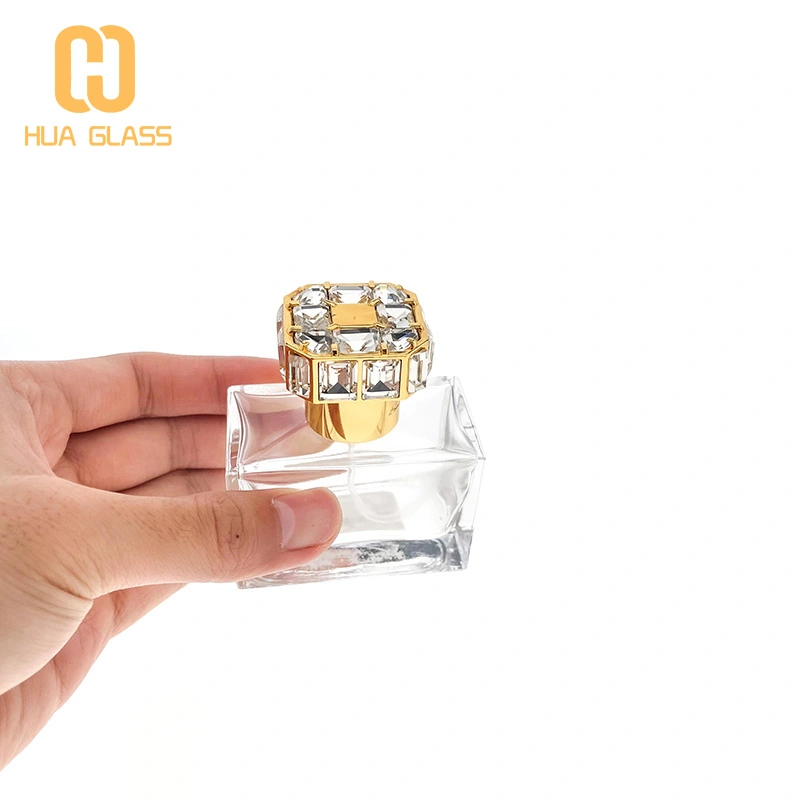 زجاجة عطر 30 مل زجاجة عطر تجعيد مع غطاء سبائك الزنك الماس  