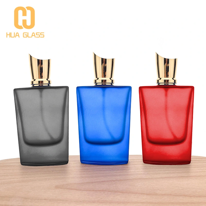50 мл мужской одеколон матовый синий черный красный стеклянный колпачок из замак флакон духов