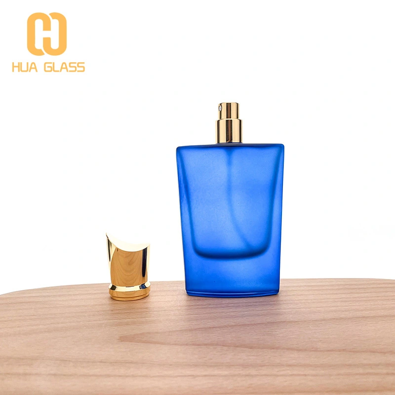 50 мл мужской одеколон матовый синий черный красный стеклянный колпачок из замак флакон духов