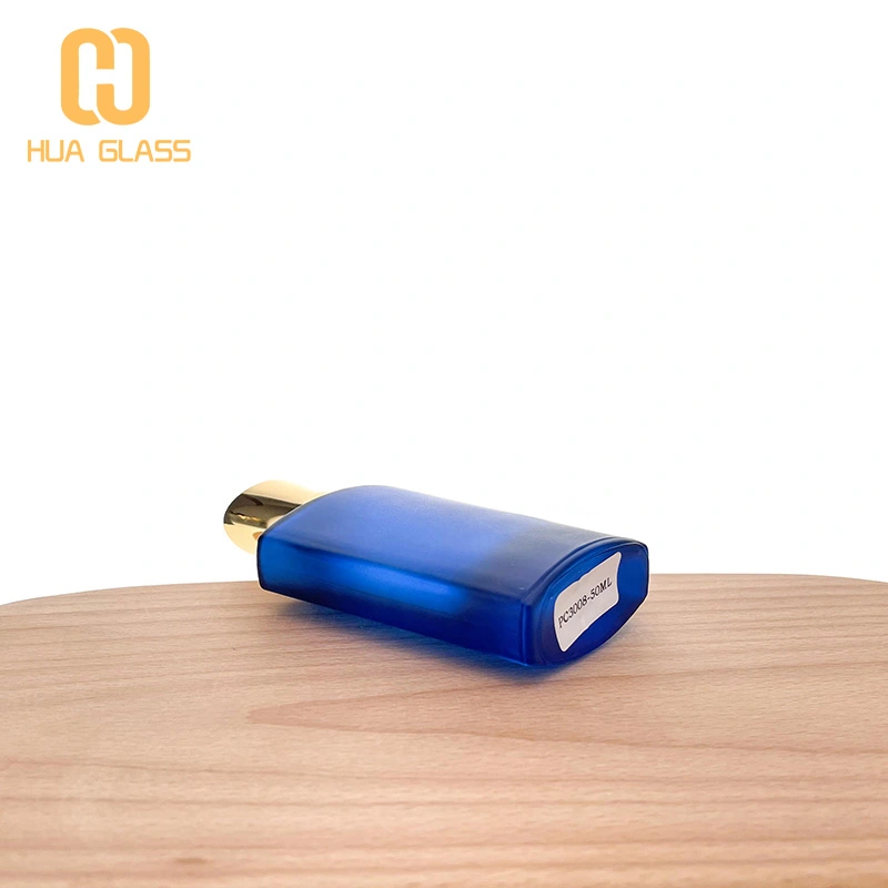 50 мл мужской одеколон матовый синий черный красный стеклянный колпачок из замак флакон духов