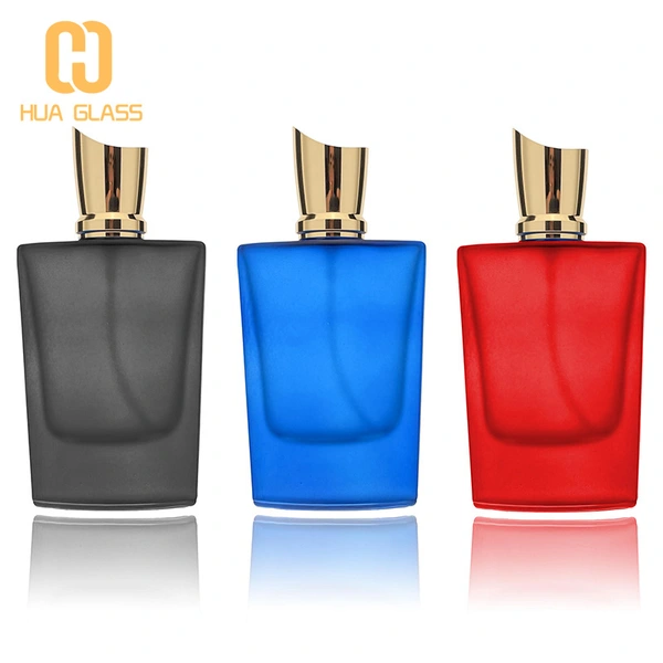 50ml الرجال كولون بلوري أزرق أسود أحمر زجاج zamak غطاء زجاجة عطر