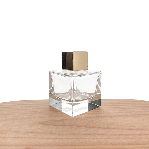 стеклянный квадратный куб для полировки рук 100 мл 50 мл флаконы для духов с металлической крышкой