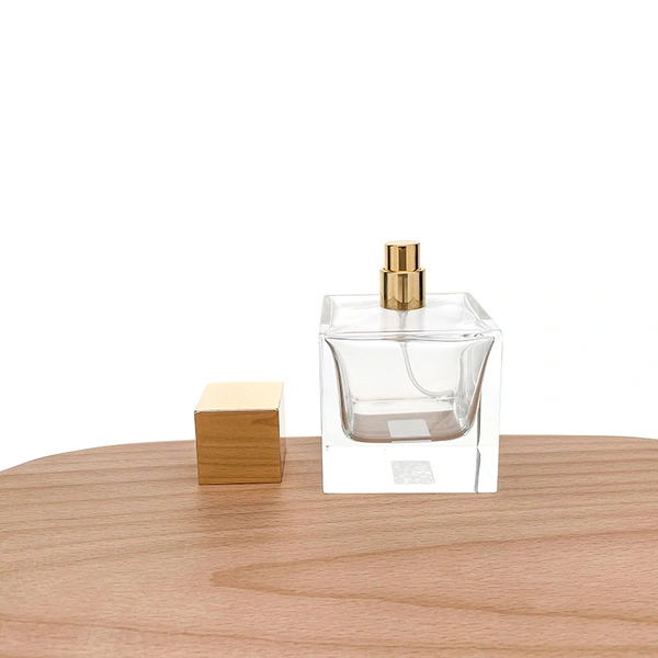 стеклянный квадратный куб для полировки рук 100 мл 50 мл флаконы для духов с металлической крышкой