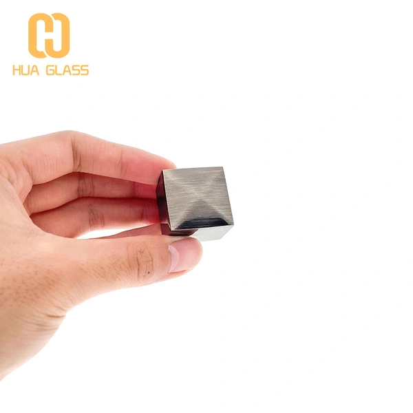 стеклянный квадратный куб для полировки рук 100 мл 50 мл флаконы для духов с металлической крышкой