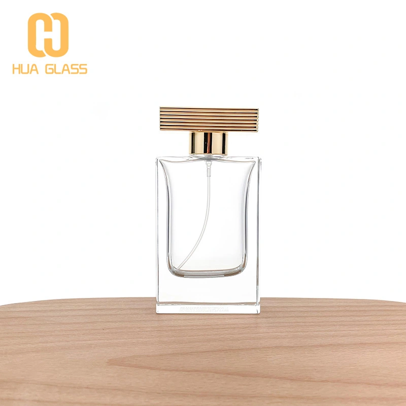 nouvelles bouteilles de parfum personnalisées parfum de bouteille en verre rectangle de 100 ml