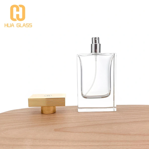 زجاجات عطر جديدة مخصصة 100 مللي عطر زجاجة مستطيلة الشكل