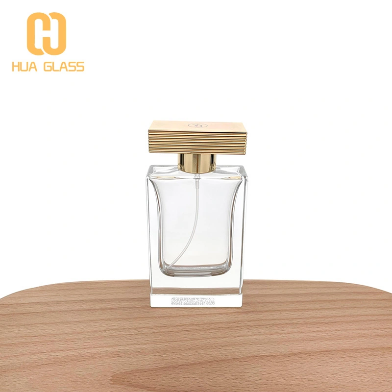 nouvelles bouteilles de parfum personnalisées parfum de bouteille en verre rectangle de 100 ml