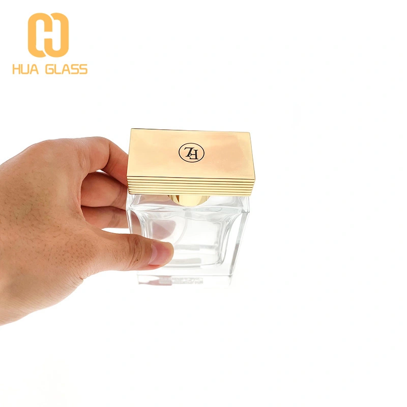 nouvelles bouteilles de parfum personnalisées parfum de bouteille en verre rectangle de 100 ml