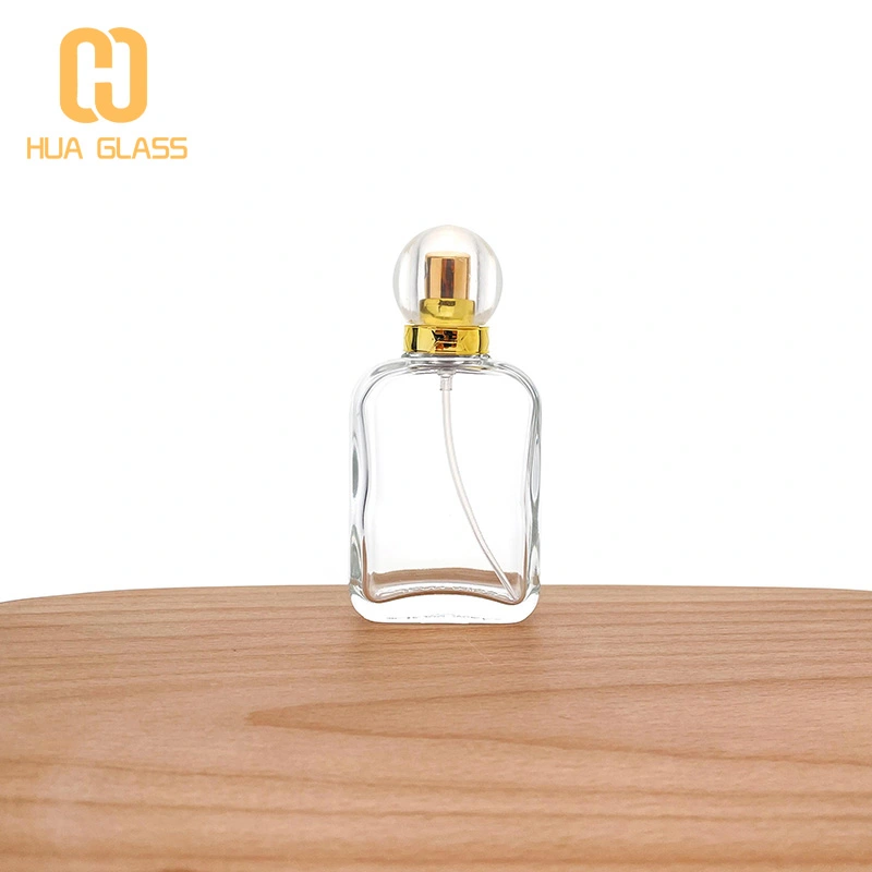 50 мл флакон духов стеклянный пустой флакон духов с прозрачной круглой крышкой