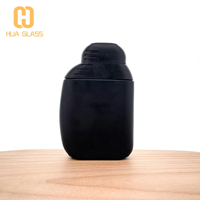 زجاجة عطر زجاجية سوداء 100 مل لكولونيا للرجال  