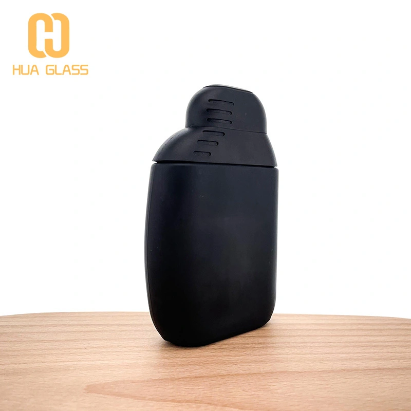 زجاجة عطر زجاجية سوداء 100 مل لكولونيا للرجال  