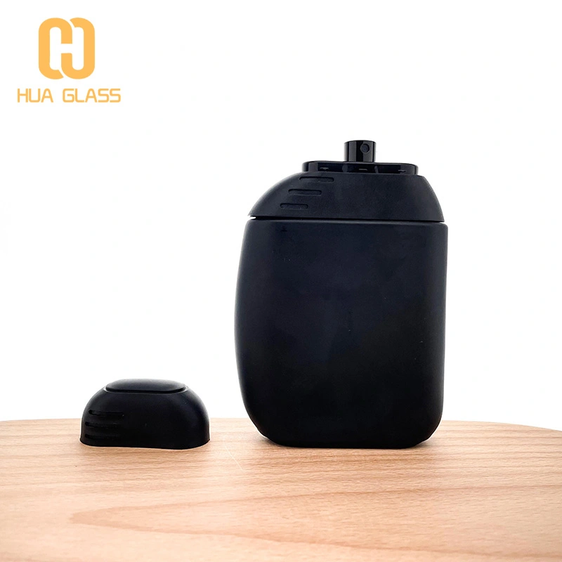 زجاجة عطر زجاجية سوداء 100 مل لكولونيا للرجال  