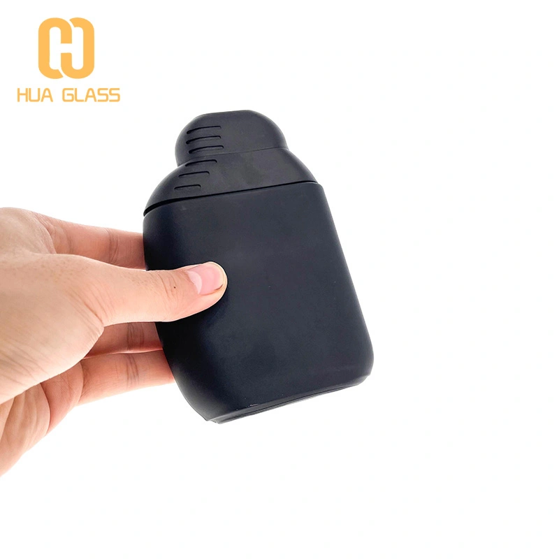 زجاجة عطر زجاجية سوداء 100 مل لكولونيا للرجال  