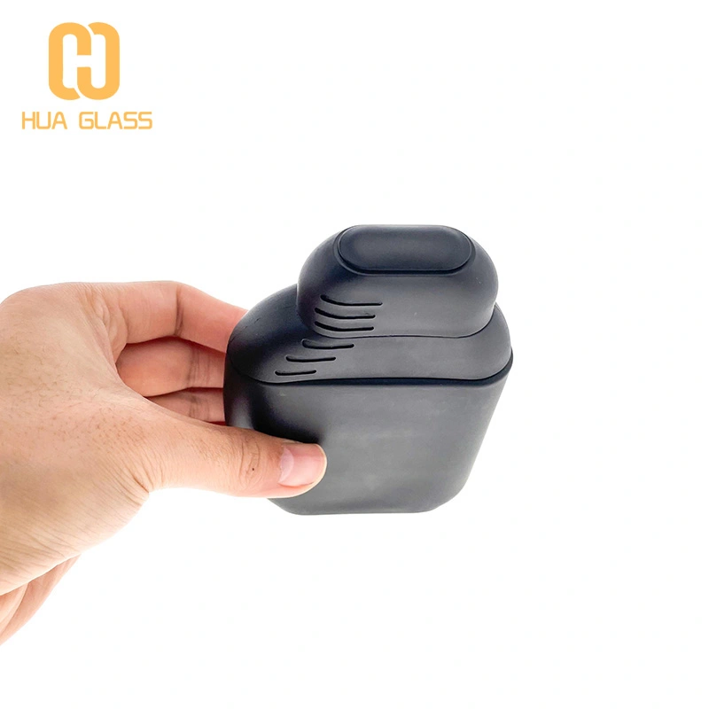 زجاجة عطر زجاجية سوداء 100 مل لكولونيا للرجال  