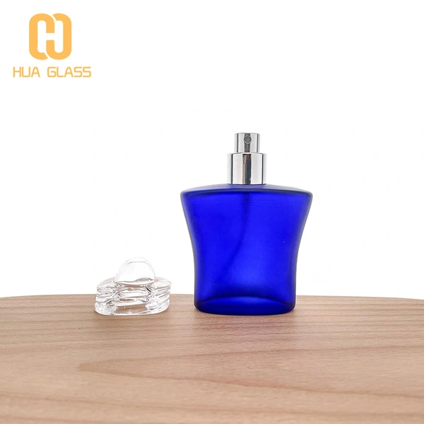 Frasco de perfume de vidrio de 50 ml Frasco de perfume vacío de vidrio escarchado de 50 ml