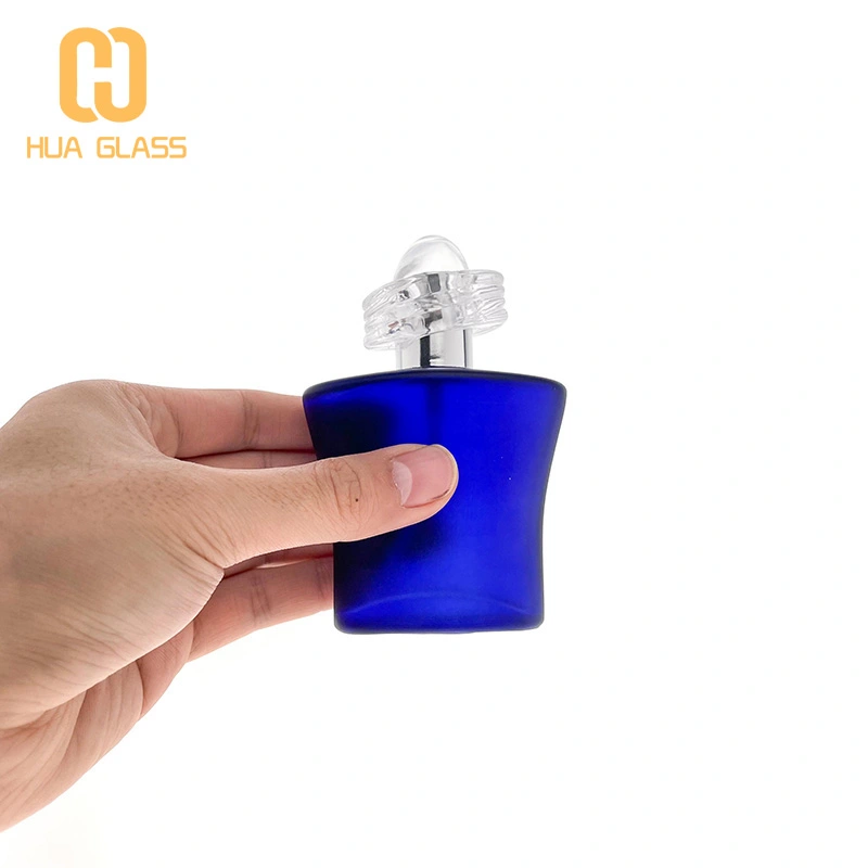 Frasco de perfume de vidrio de 50 ml Frasco de perfume vacío de vidrio escarchado de 50 ml