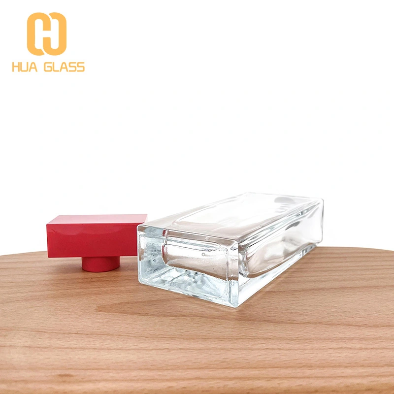 Оптовая пустые флаконы для духов с розово-синей крышкой  