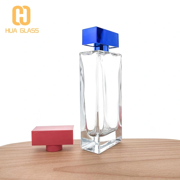 Оптовая пустые флаконы для духов с розово-синей крышкой