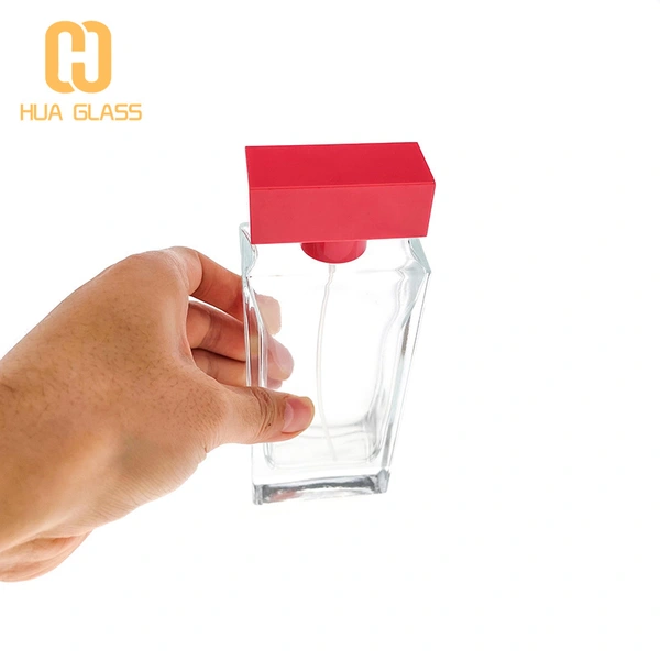 Оптовая пустые флаконы для духов с розово-синей крышкой