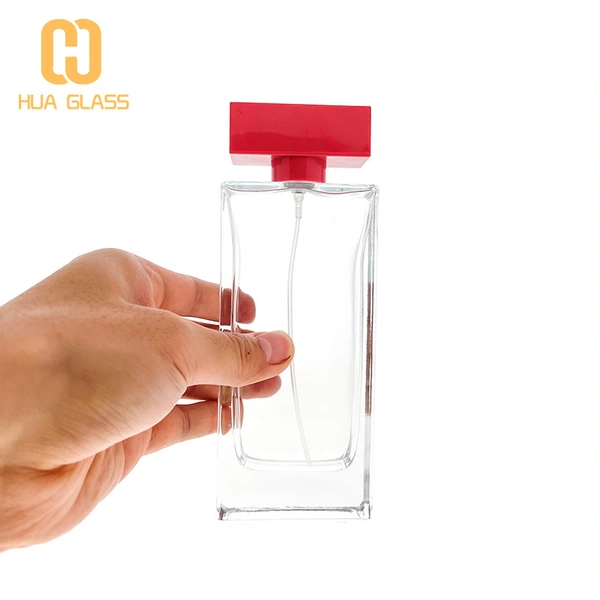 Оптовая пустые флаконы для духов с розово-синей крышкой