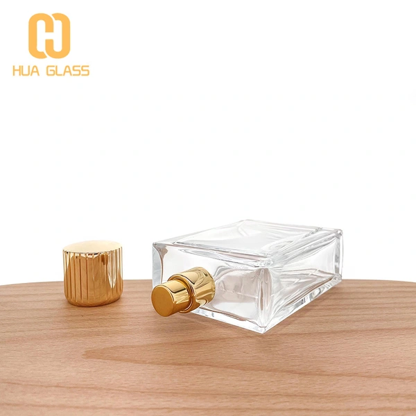 Frascos de perfume vacíos de lujo de 100 ml con tapa de zinc metálico