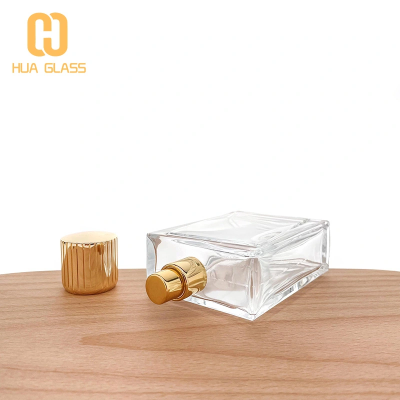 Frascos de perfume vacíos de lujo de 100 ml con tapa de zinc metálico  