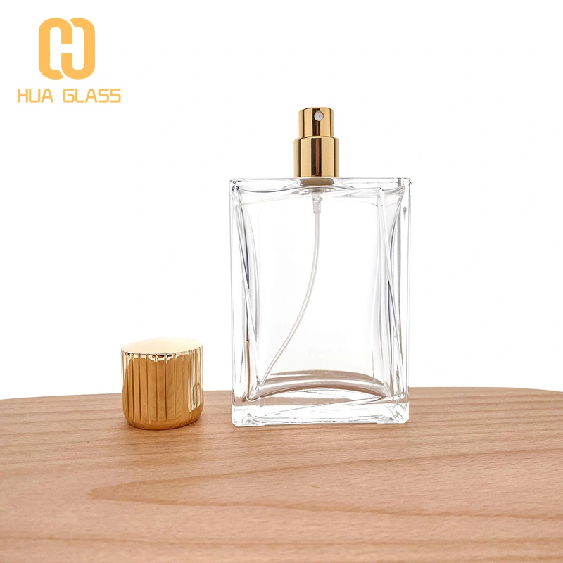 Frascos de perfume vacíos de lujo de 100 ml con tapa de zinc metálico  