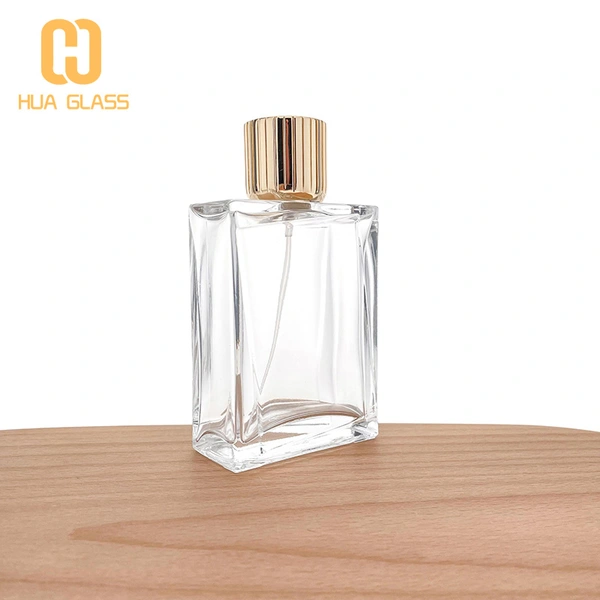 Frascos de perfume vacíos de lujo de 100 ml con tapa de zinc metálico