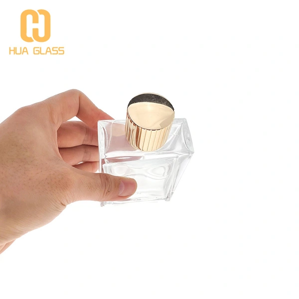 Frascos de perfume vacíos de lujo de 100 ml con tapa de zinc metálico