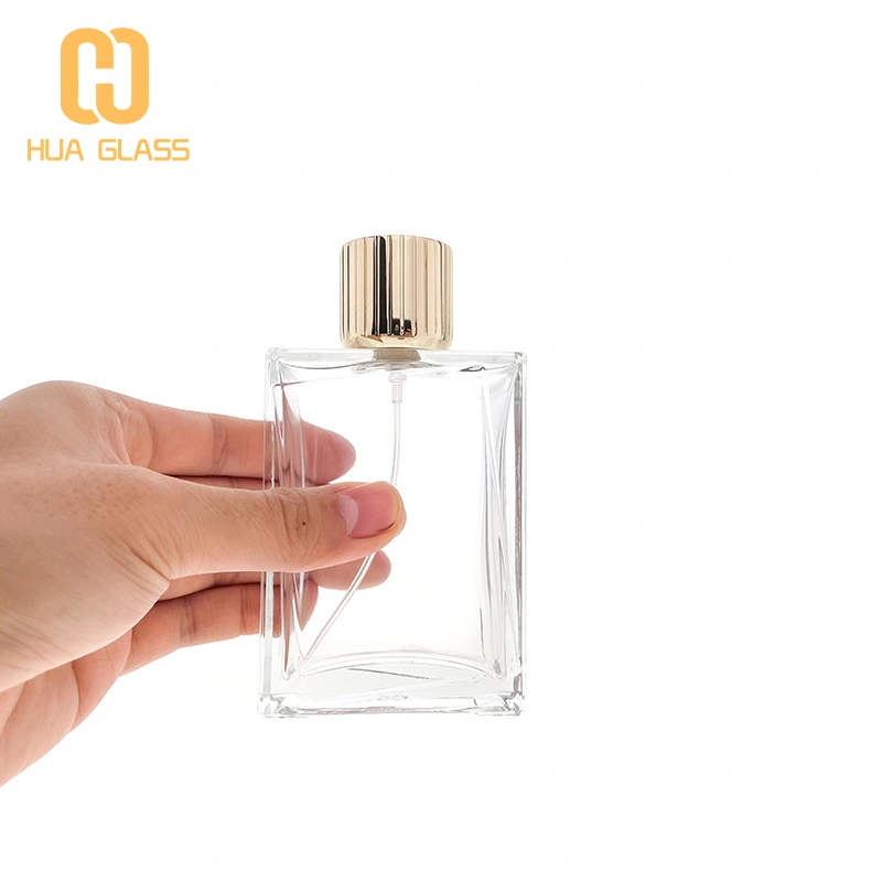 Frascos de perfume vacíos de lujo de 100 ml con tapa de zinc metálico  