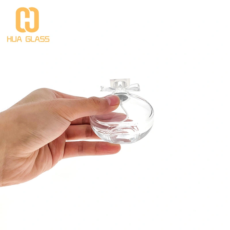 جميلة 30 مل 50 مل زجاجة عطر زجاجية مستديرة مسطحة  