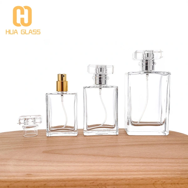 Многоразовый флакон с распылителем для духов квадратной формы 30 мл 50 мл 100 мл