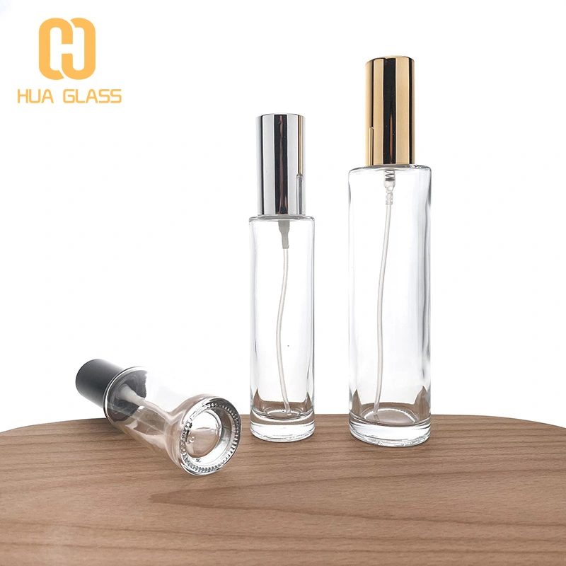 flacon pulvérisateur de parfum rond cylindrique rechargeable 30ml 50ml 100ml  