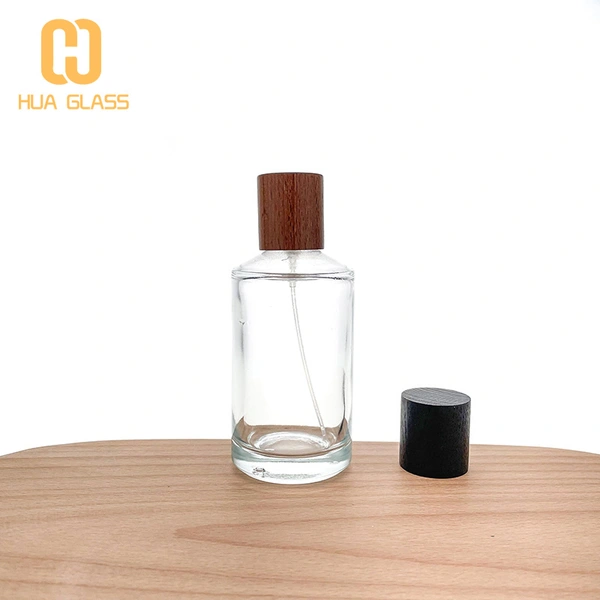 Bouteille de parfum 100 ml bouteilles de parfum fantaisie avec bouchon en bois