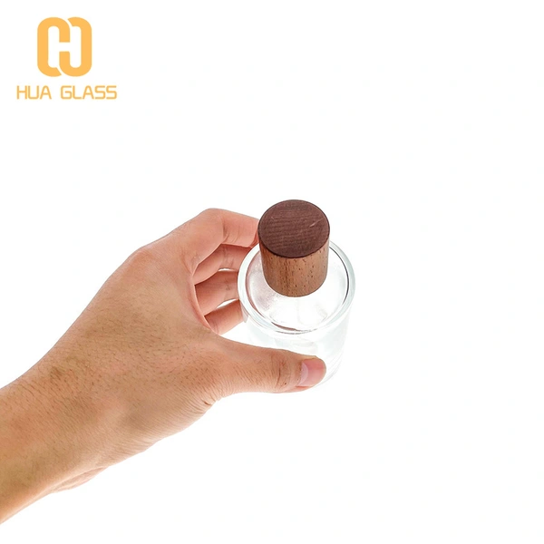 Bouteille de parfum 100 ml bouteilles de parfum fantaisie avec bouchon en bois