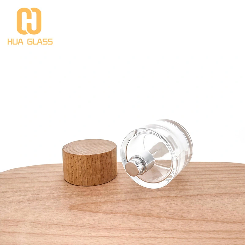 30 مل 50 مل 100 مل اسطوانة زجاجة عطر زجاجية مستديرة  