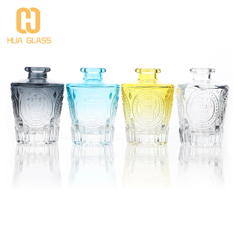 Flacon diffuseur d'arôme en relief en verre de 130 ml