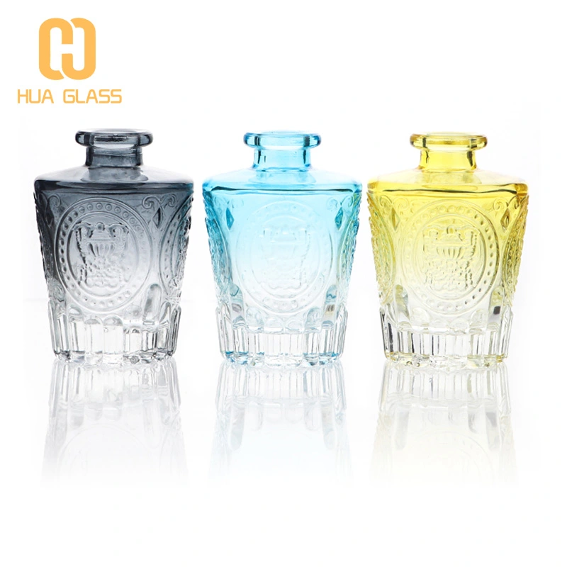 Flacon diffuseur d'arôme en relief en verre de 130 ml