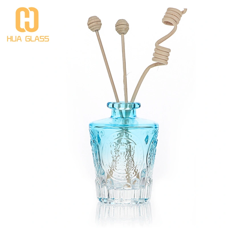 Flacon diffuseur d'arôme en relief en verre de 130 ml