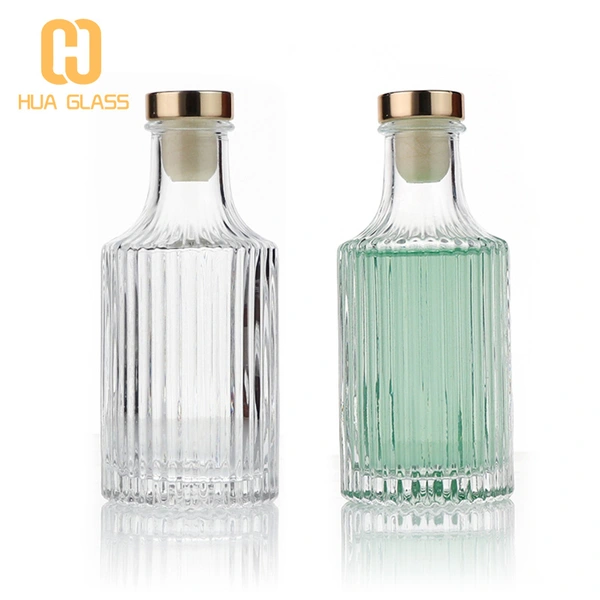 Flacon diffuseur à roseaux à rayures verticales de 100 ml 150 ml 250 ml