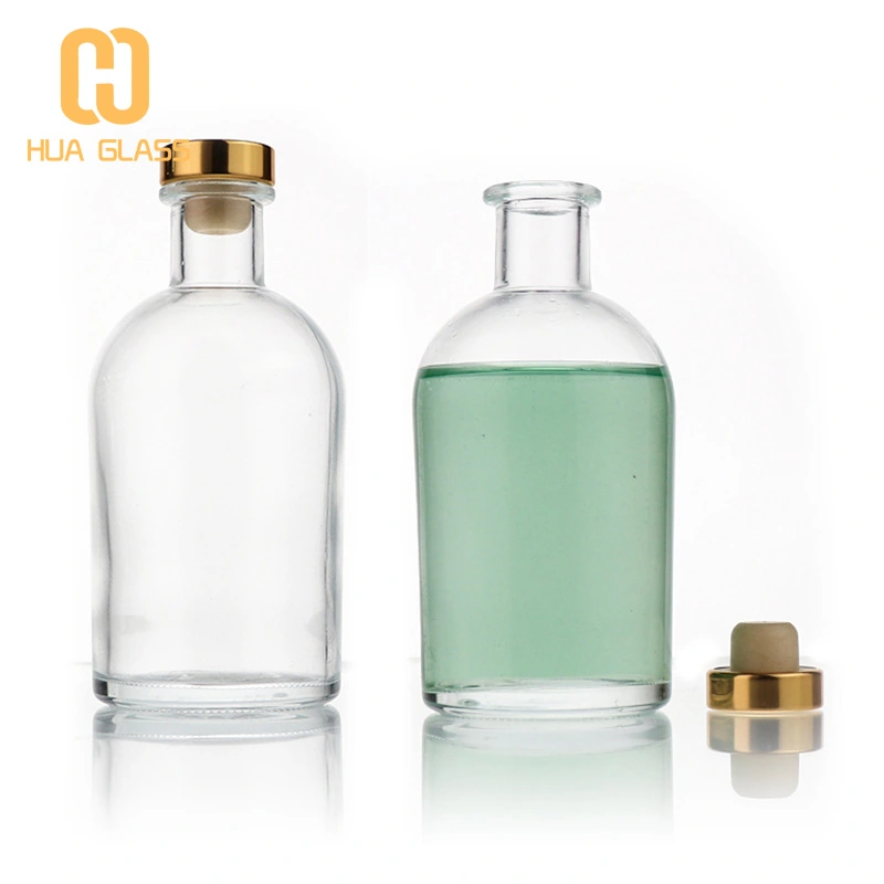 زجاجة الناشر الزيت المستديرة بوسطن زجاجات فارغة الناشر القصب